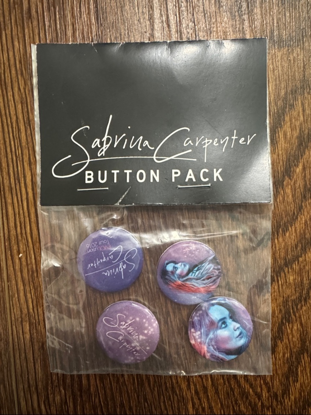 RARE Sabrina Carpenter 2016 EVOLution Tour VIP Button Pack Set - 100% Authentic